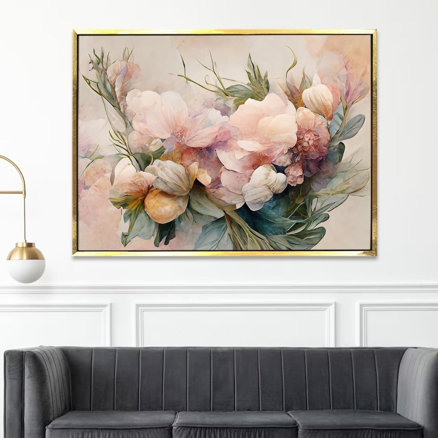 PAPER PLANE DESIGN Canvas Floral Wall Art: A Symphony of Nature's Elegance Large Size Canvas Framed Paintings For Living Room, Office, Home Decor. (FLWA17)