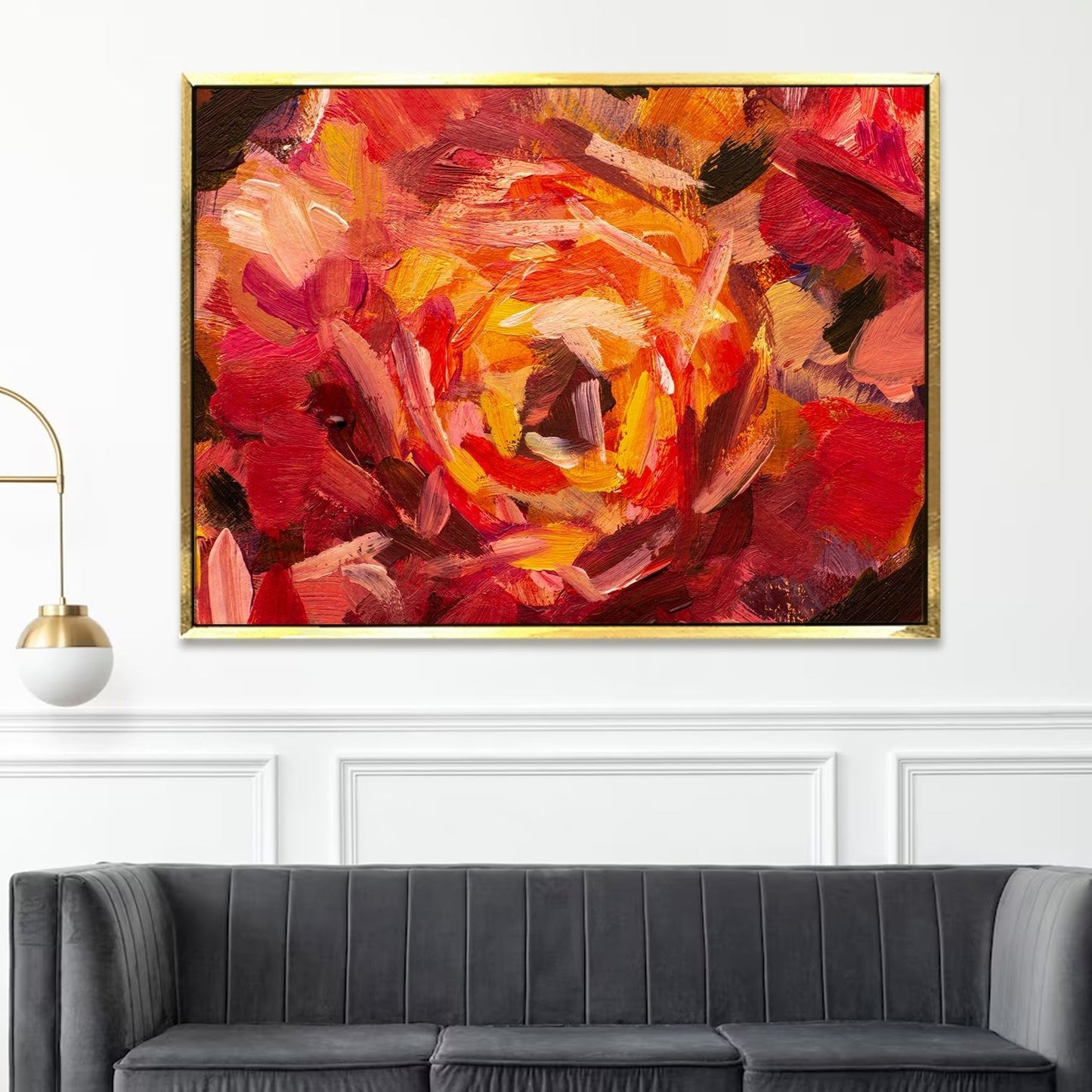 PAPER PLANE DESIGN Canvas Floral Wall Art: A Symphony of Nature's Elegance Large Size Canvas Framed Paintings For Living Room, Office, Home Decor. (FLWA18)