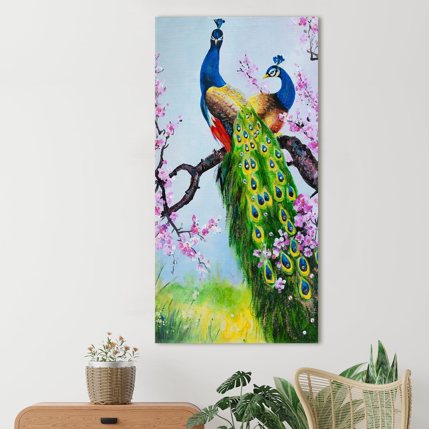 Peacock Canvas Wall Art Painting