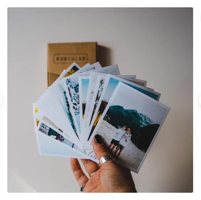 Personalised Photo Memory Box, Turn Your Selfies Into Instant keepsakes (Pack of 30 Photos)
