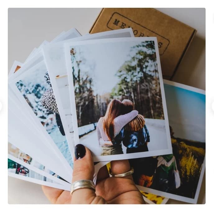 Personalised Photo Memory Box, Turn Your Selfies Into Instant keepsakes (Pack of 30 Photos)