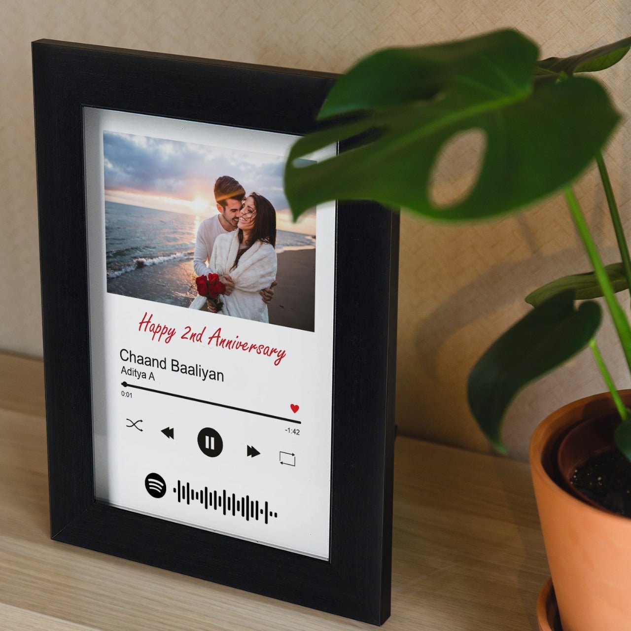 Personalized Spotify Song Photo Frame For anniversary