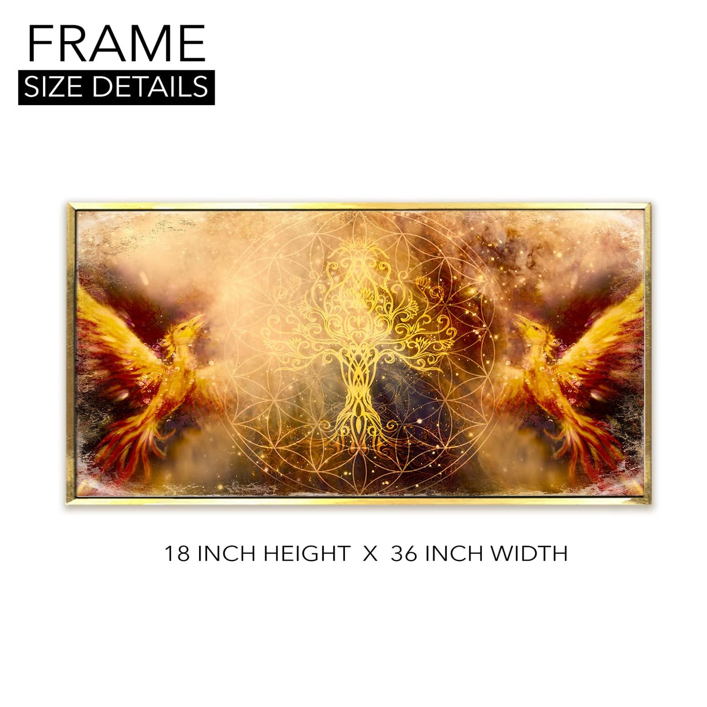 Pair Of Phoenix With Tree Of Life Canvas Wall Art Painting