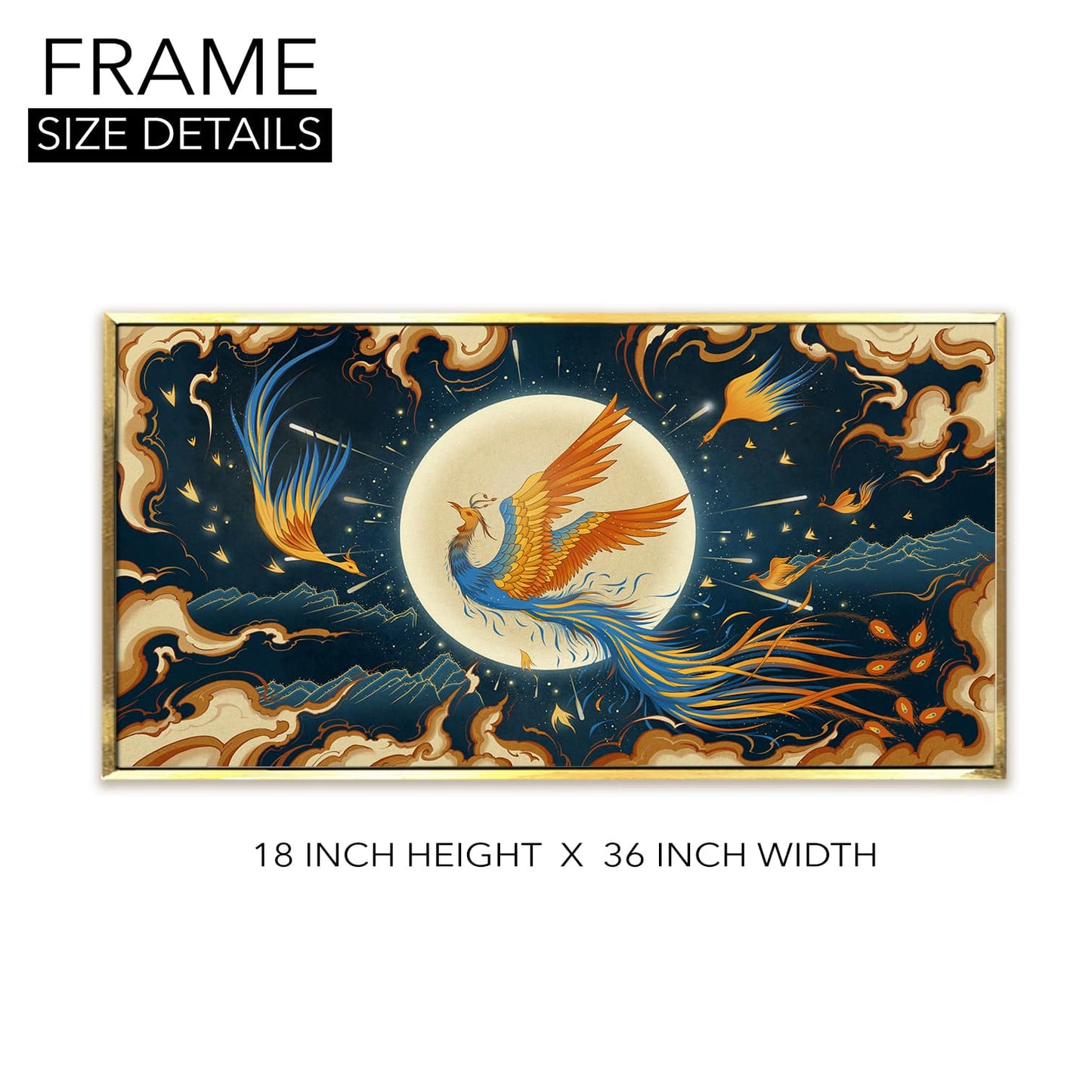 Feng Shui Phoenix Painting Canvas Wall Art Painting