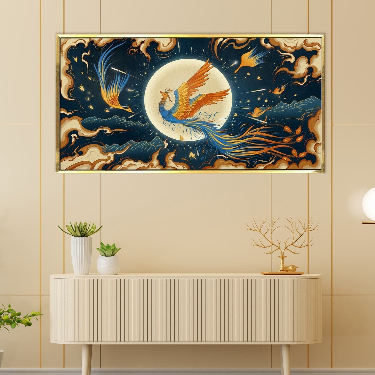 Feng Shui Phoenix Painting Canvas Wall Art Painting