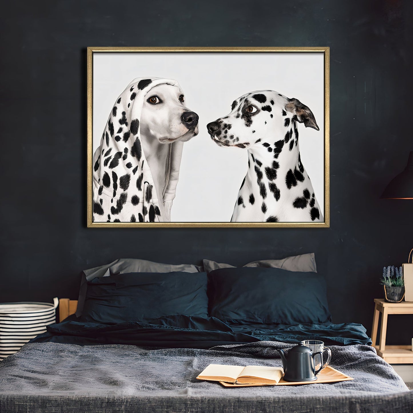 Pooch Love Canvas Wall Art. High Definition Potraits of Animals. (BWWA01)