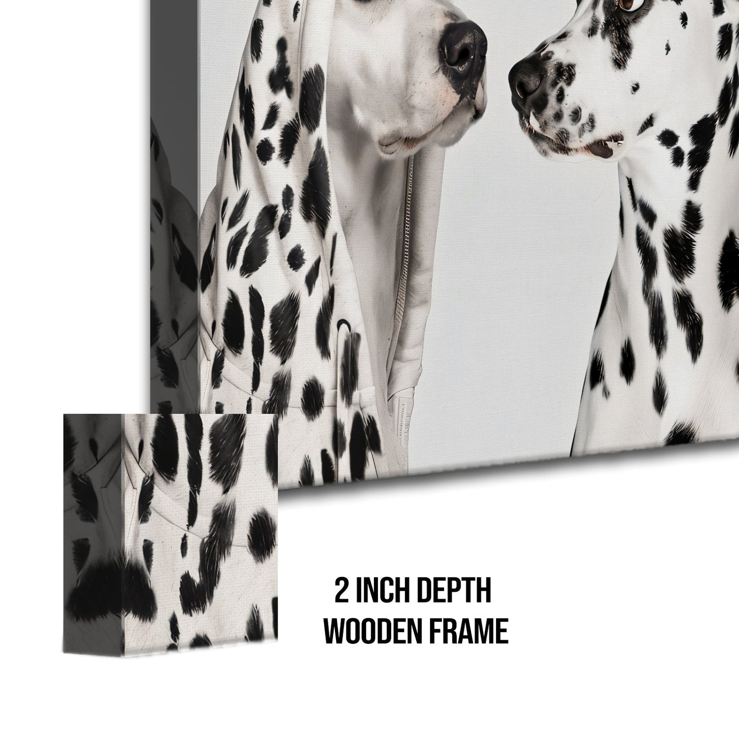 Pooch Love Canvas Wall Art. High Definition Potraits of Animals. (BWWA01)