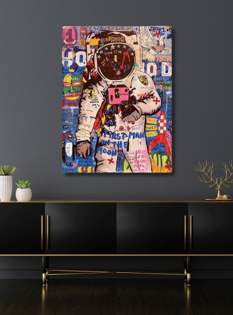 Astronaut Pop Art Canvas Wall Painting
