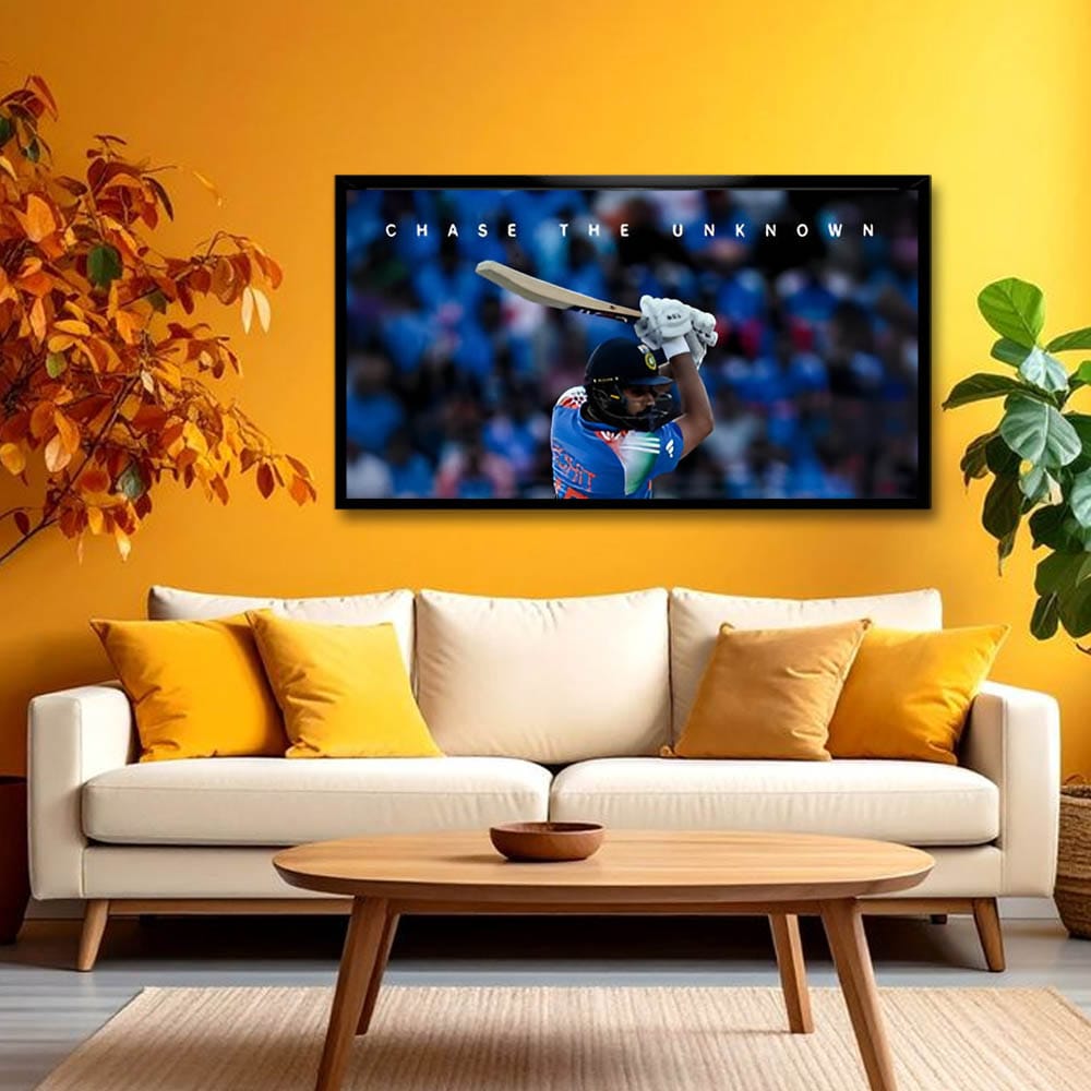 Rohit Sharma Canvas Wall Art For Sports Room