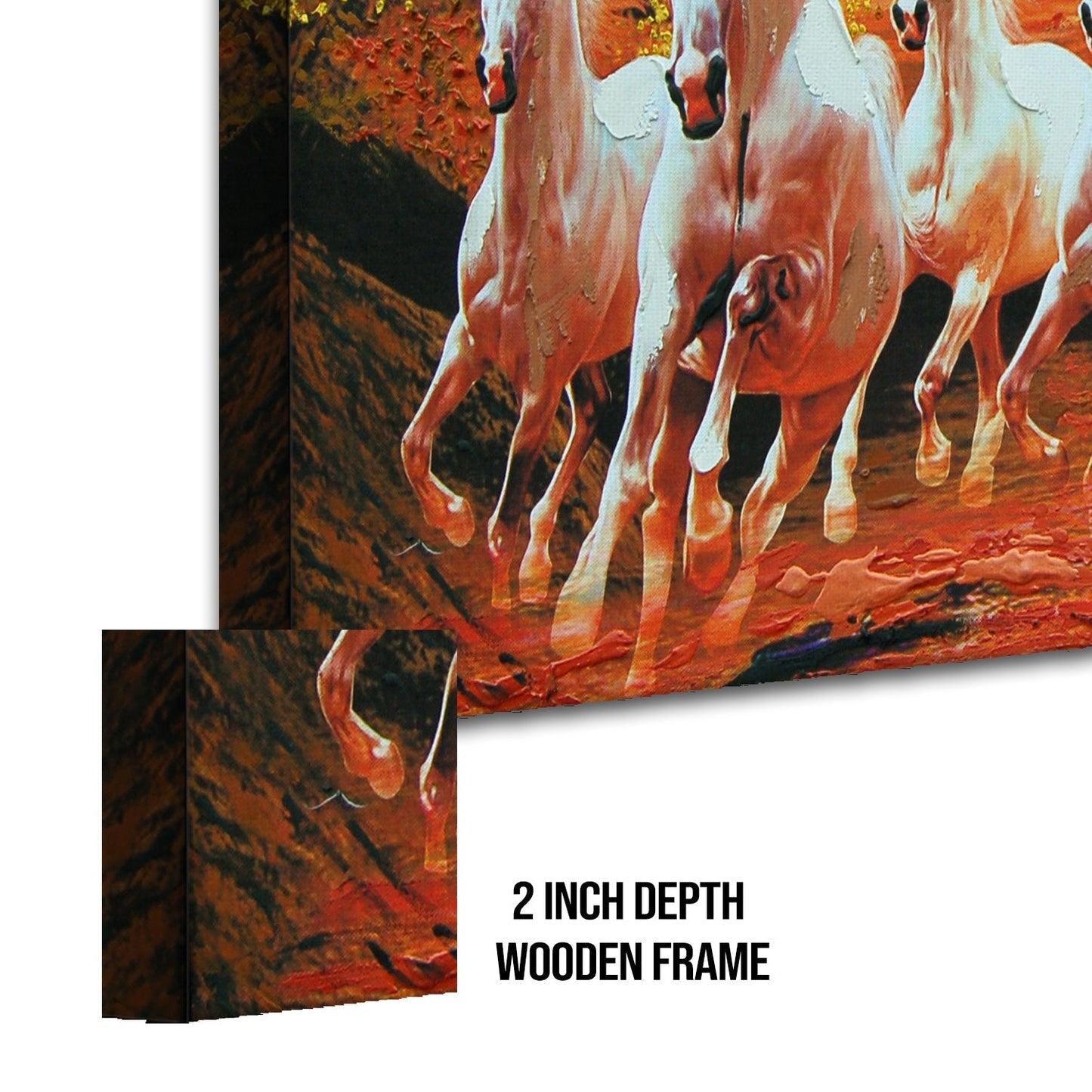 Seven Running Horses Canvas Wall Art Paintings