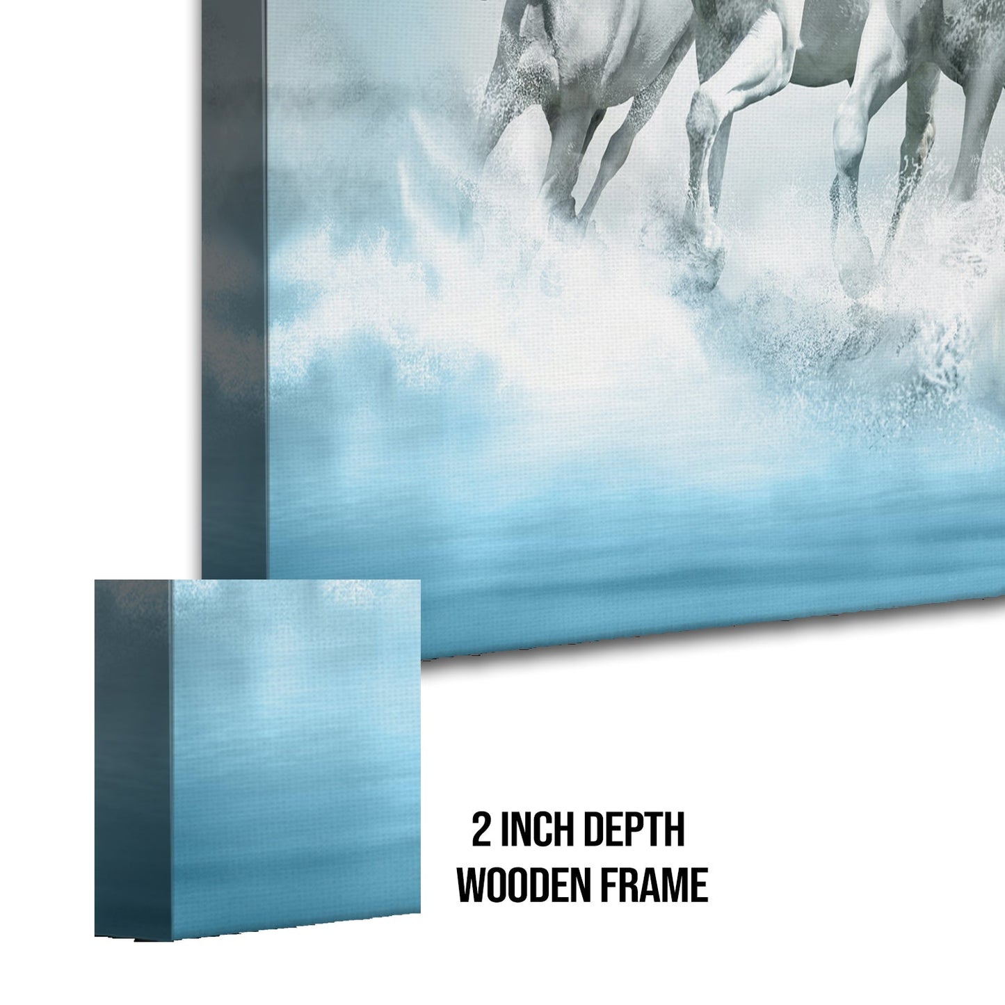Seven Running Horses Vastu Canvas Wall Art Paintings