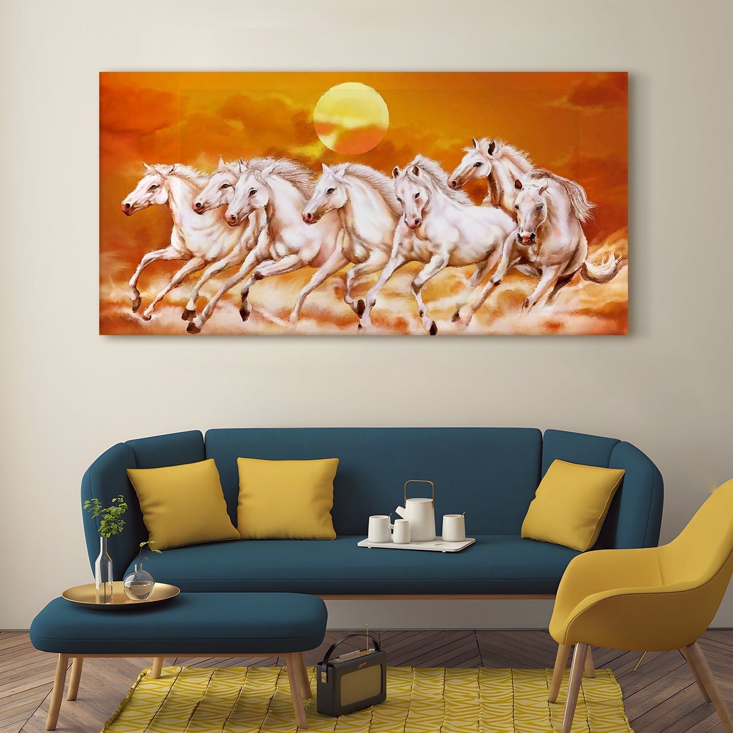 7 Horse Canvas Wall Art Paintings
