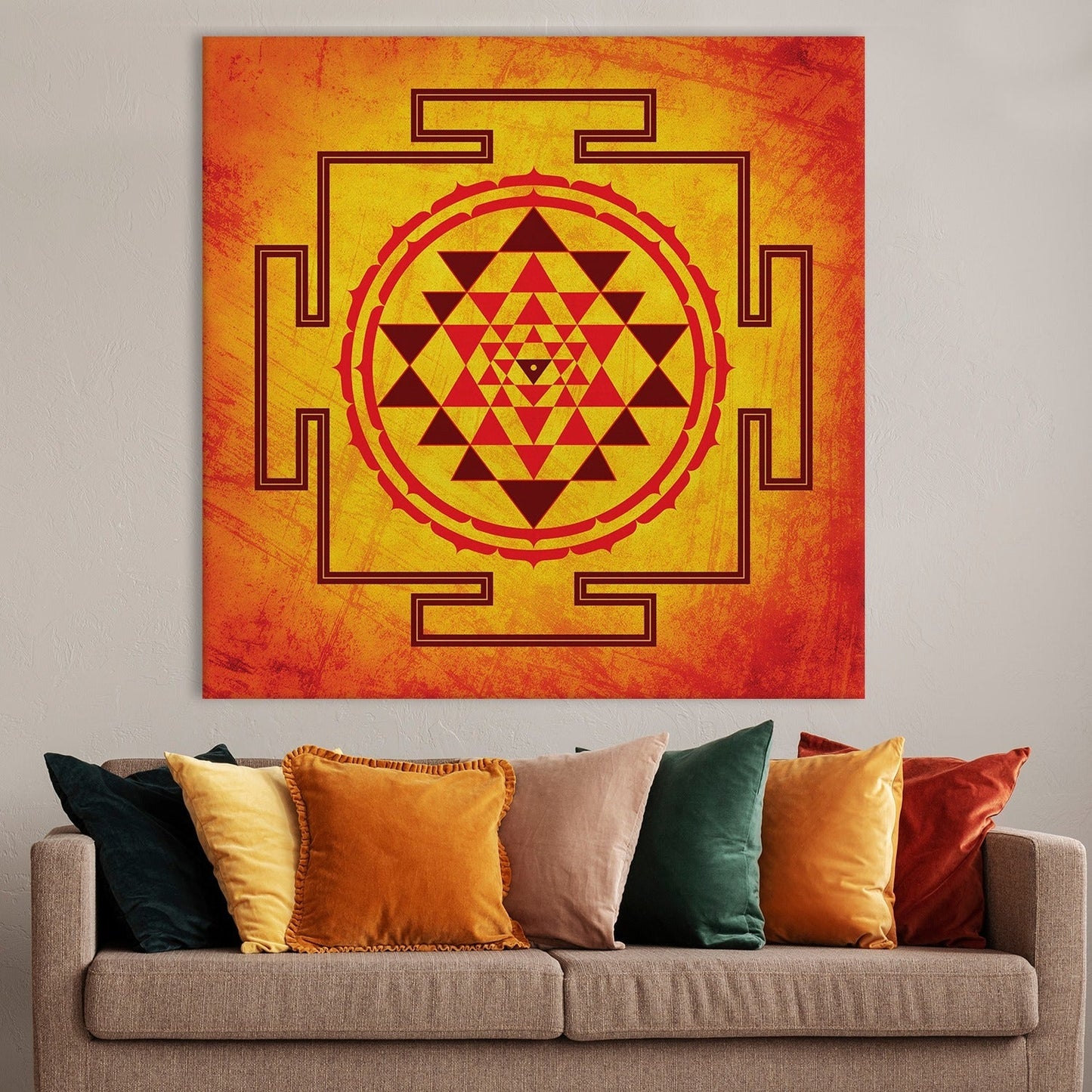 Shri Yantra Canvas Wall Art Painting