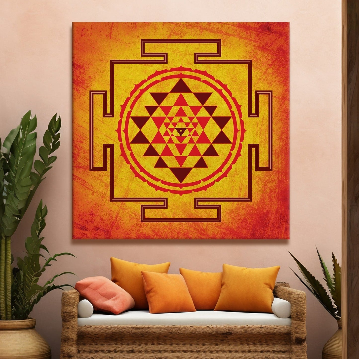 Shri Yantra Canvas Wall Art Painting