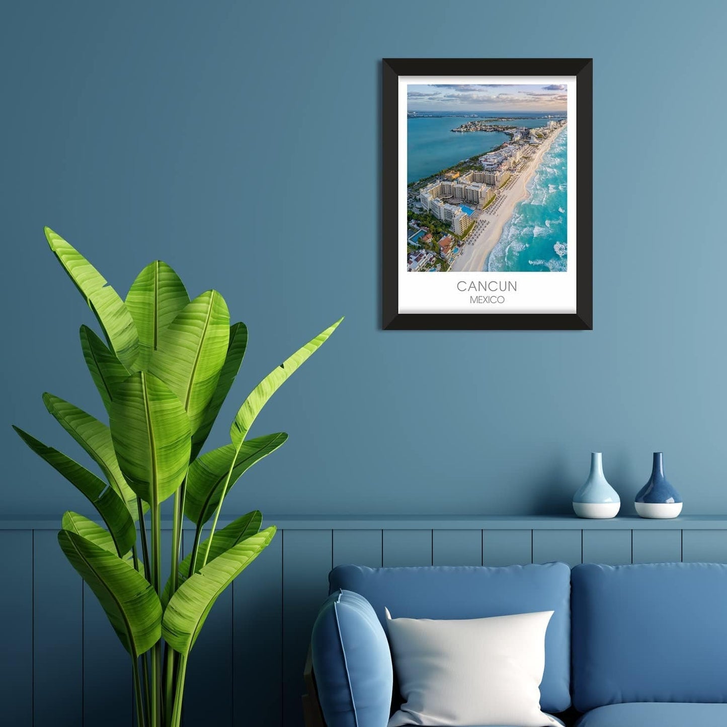 Travel Poster Framed Paintings for Home, Office, and Hotel Wall Decor (11 x 14 inch)