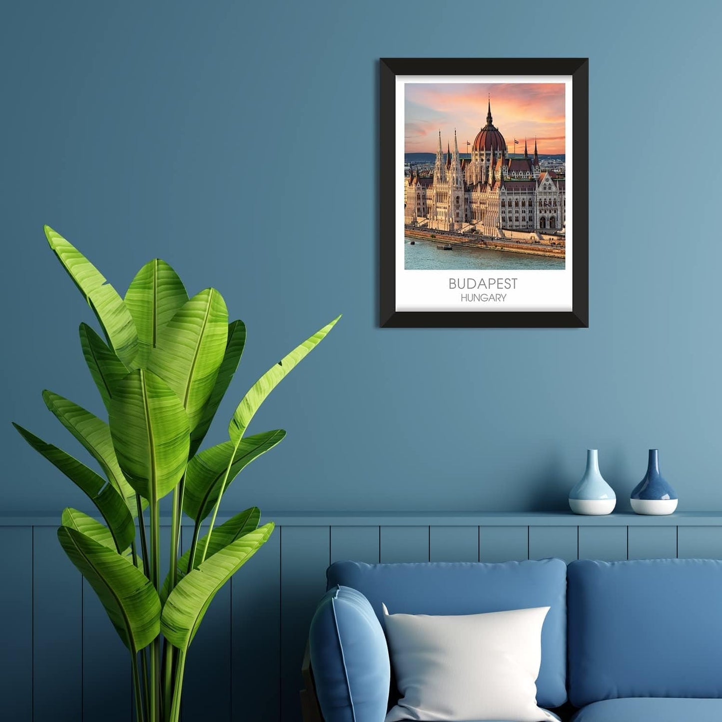 Travel Theme Wall Decor Framed Paintings for Living Room and Office wall Decoration.