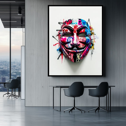 Graffiti Mask Pop Art canvas wall art painting