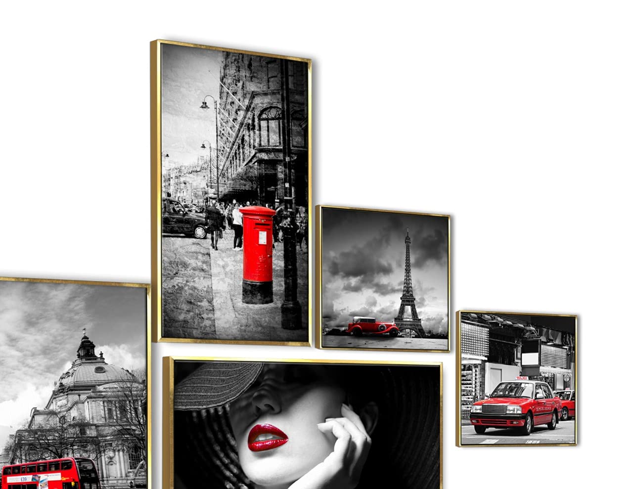 Vintage Canvas Wall Art Floating Frame for Hotel and Café Wall Decoration