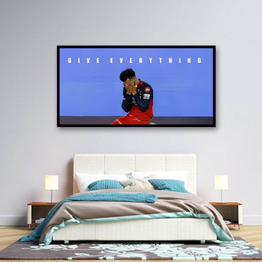 Virat Kohli Canvas Wall Art For Sports Room