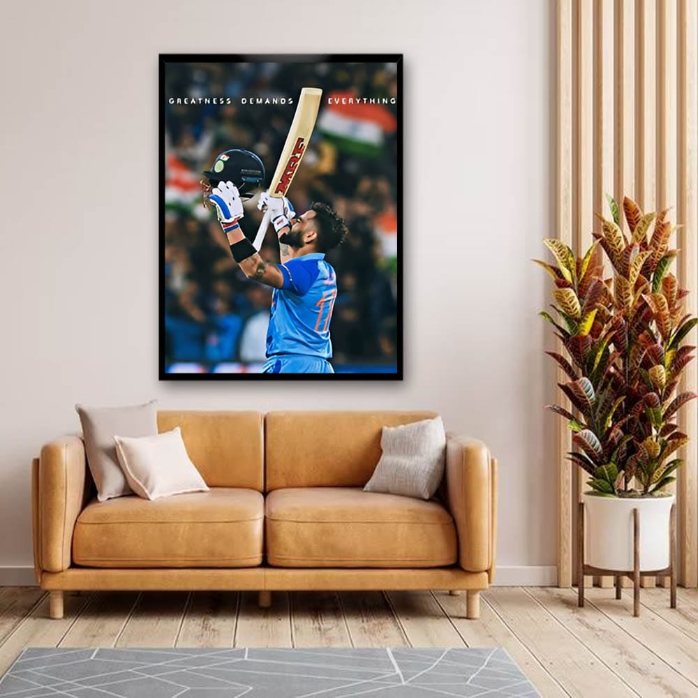 Virat Kohli Canvas Wall Painting For Sports Room