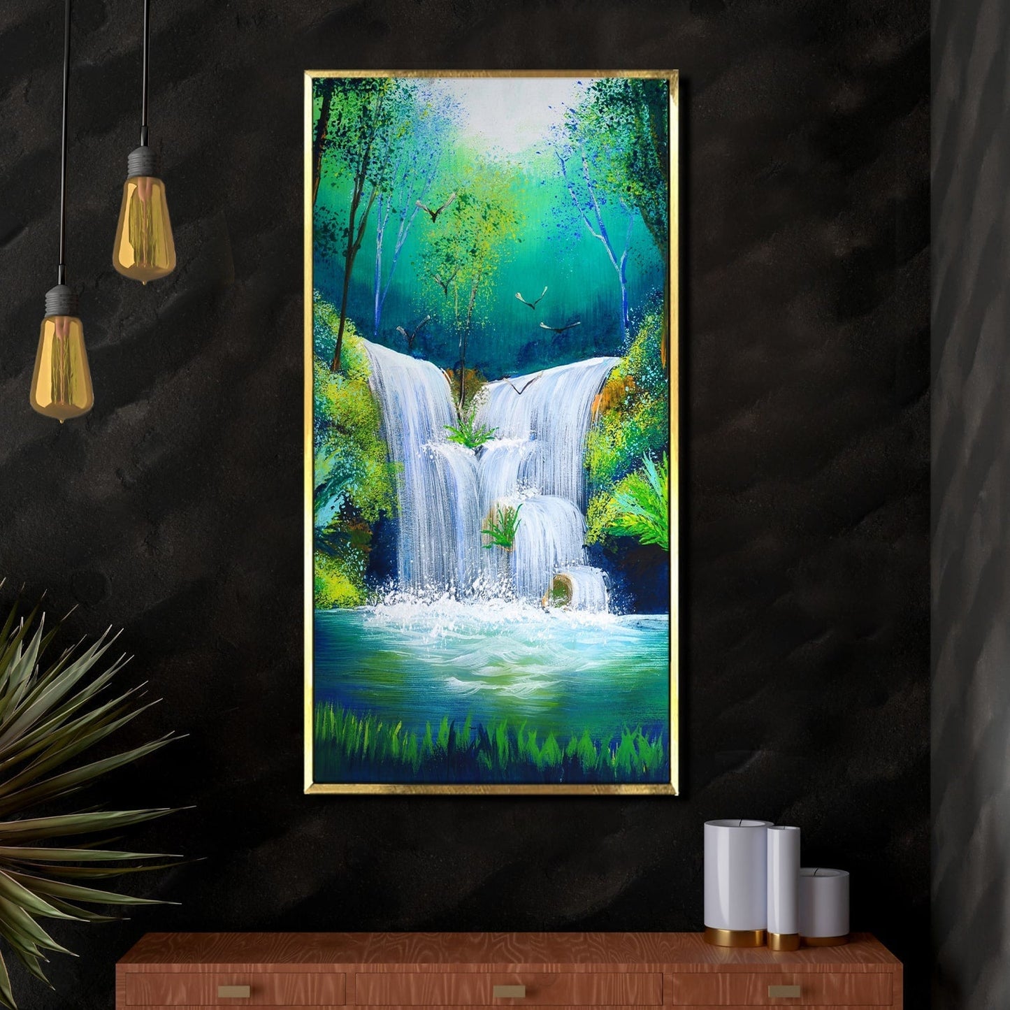 Waterfall Canvas Wall Art Paintings