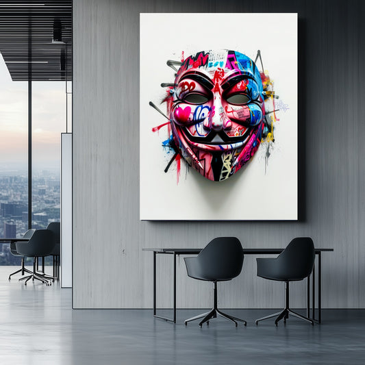 Graffiti Mask Pop Art canvas wall art painting