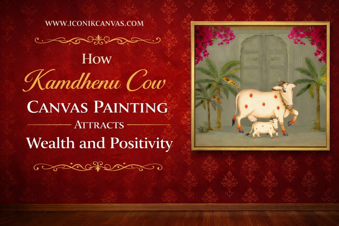 How Kamdhenu Cow Canvas Painting Attracts Wealth and Positivity