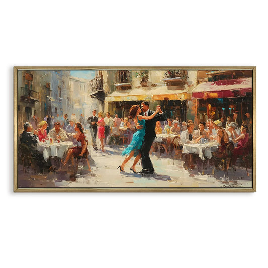 Vintage Couple Dancing Canvas Wall Painting 
