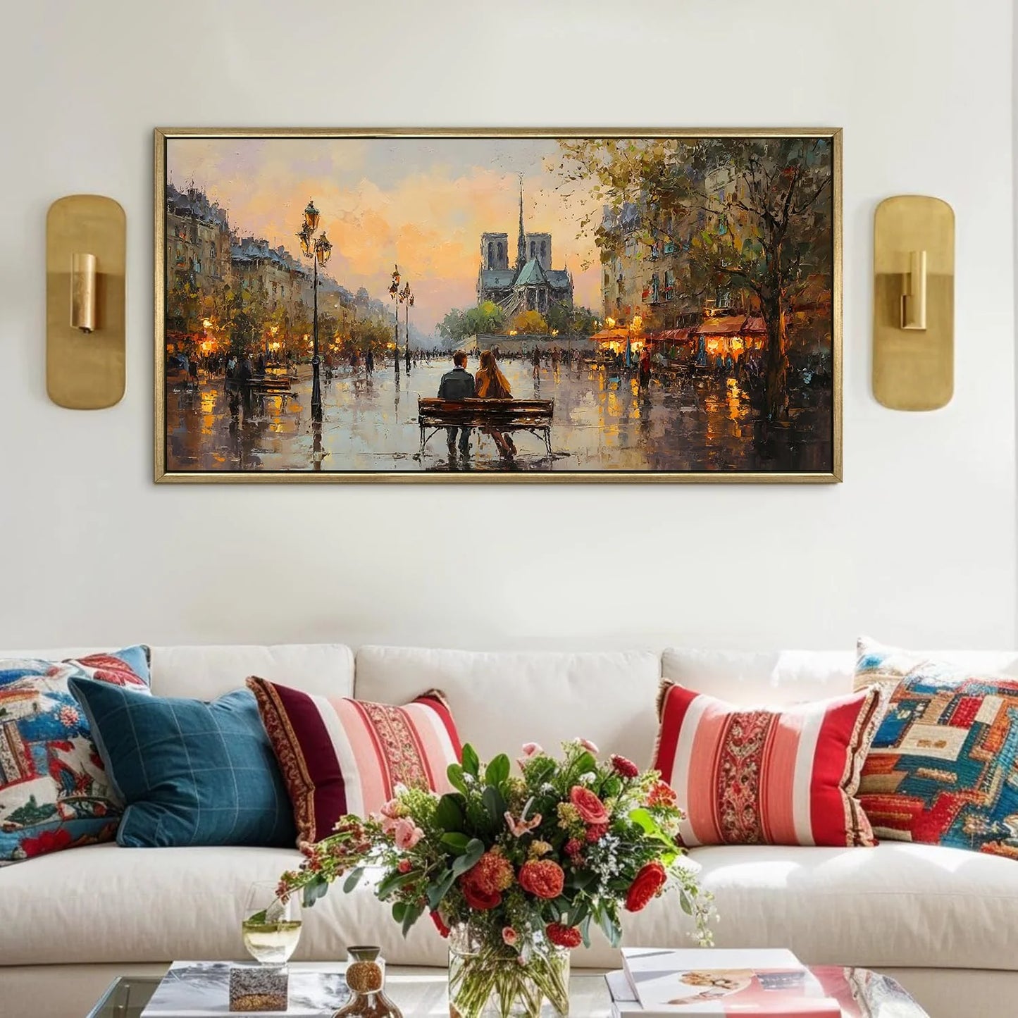 Vintage Street Canvas Wall Art For Hotel And Restaurant 