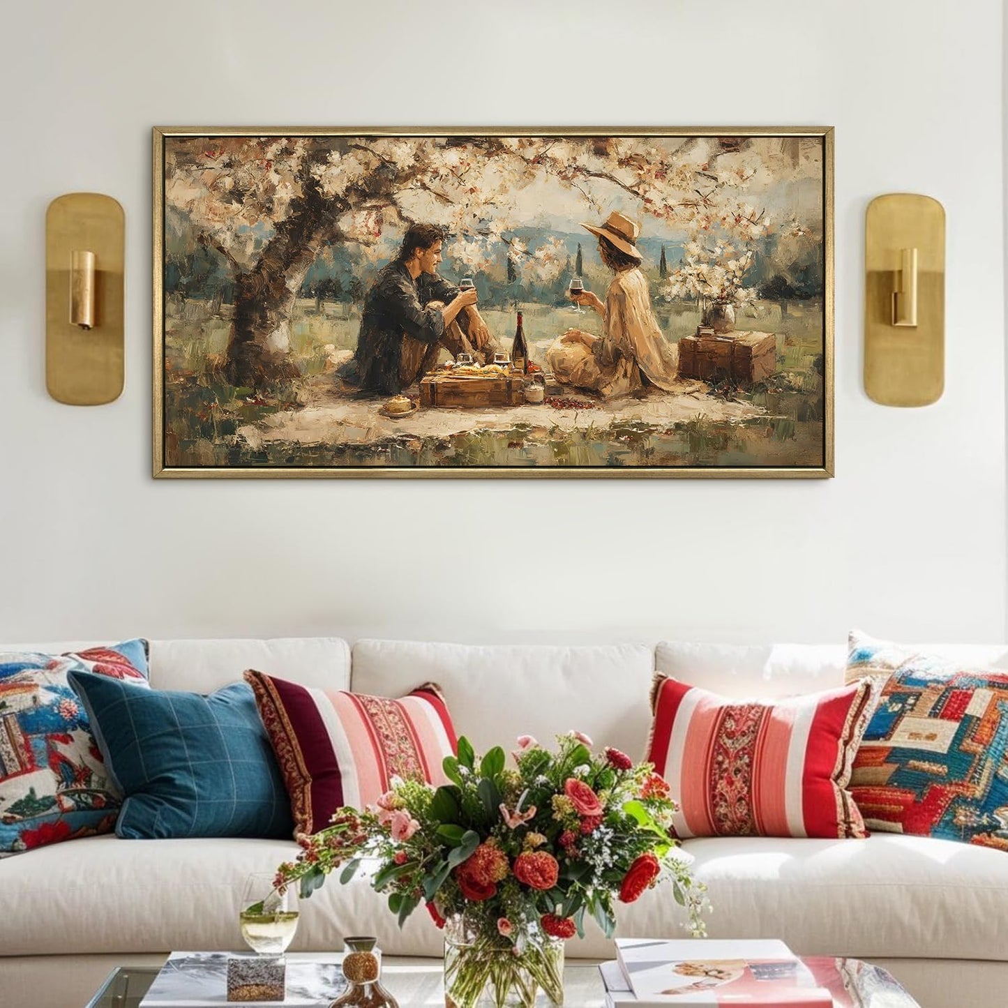 Vintage Canvas Wall Painting For Hotel Wall Art