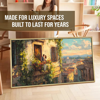 Vintage Balcony Canvas Wall Painting For Hotel 