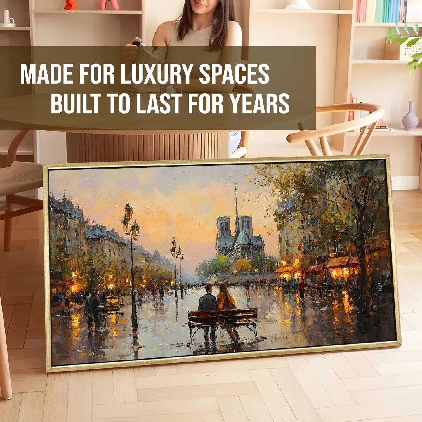 Vintage Street Canvas Wall Art For Hotel And Restaurant 