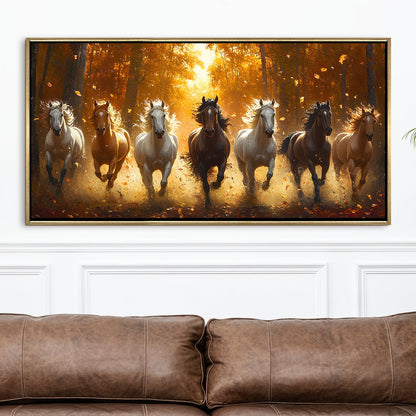 Seven Running Horses Wall Painting