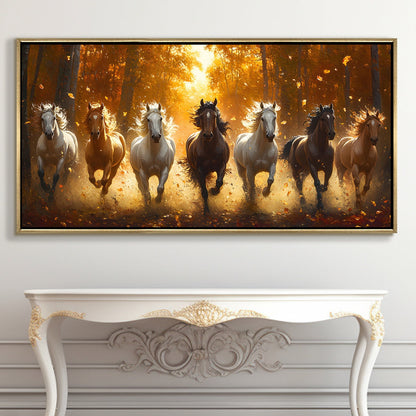 Seven Running Horses Wall Painting