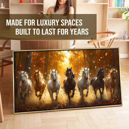 Seven Running Horses Wall Painting
