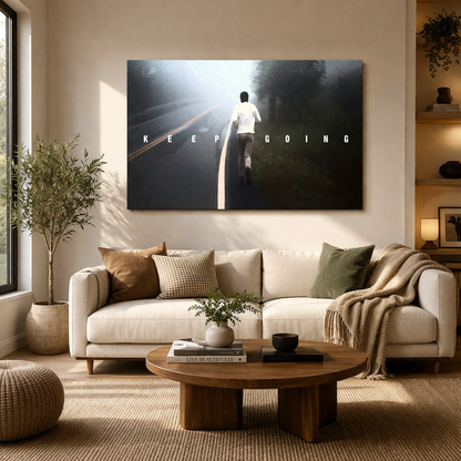 Keep Going Motivation Canvas Wall Art for Home & Office Decor