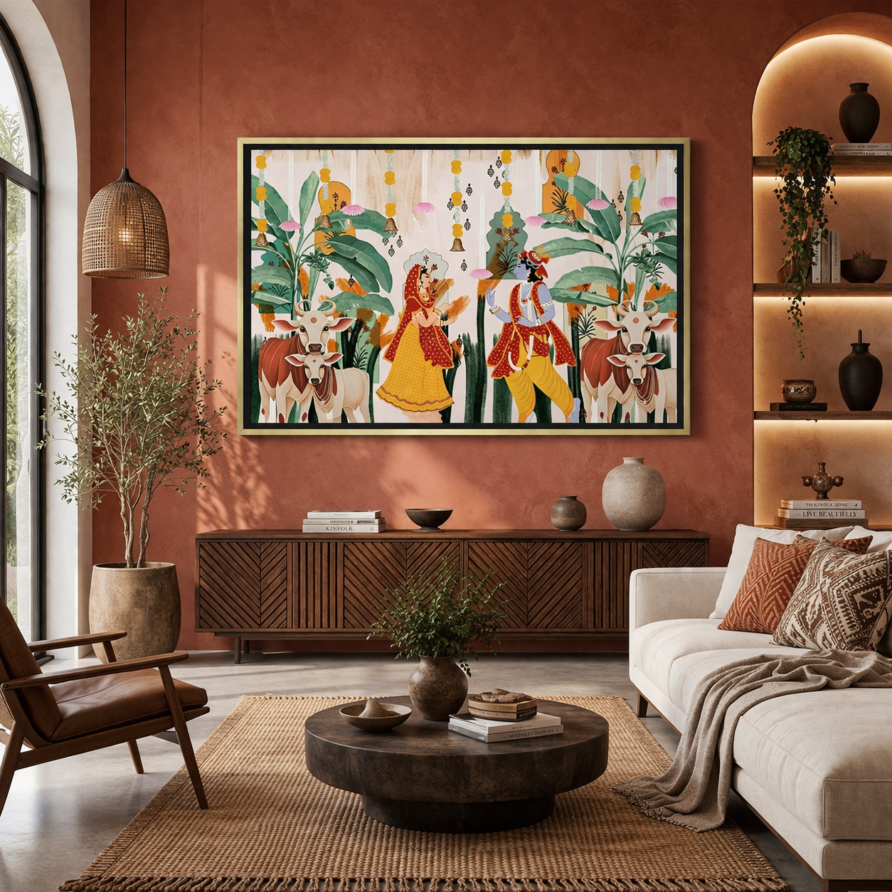 Radha Krishna Canvas Painting – Wall Art for Home