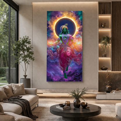 Radha Krishna Divine Canvas Wall Art for Home & Spiritual Decor