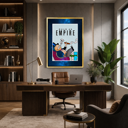 Monopoly Man Motivational Canvas Wall Art for Modern Decor