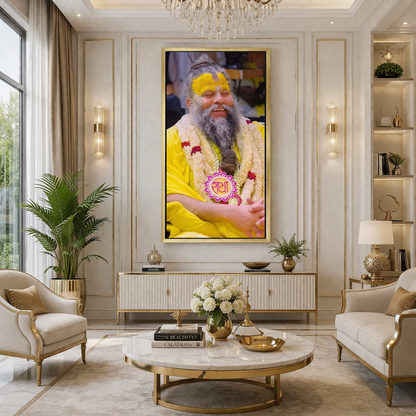 Premanand Maharaj Ji Canvas Wall Art for Living Room or Pooja Room