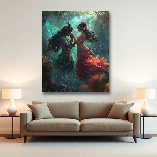Radha Krishna Canvas Wall Painting
