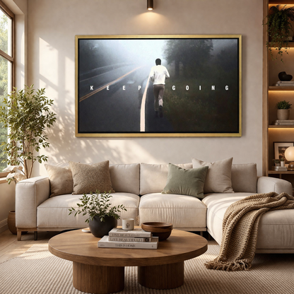 Keep Going Motivation Canvas Wall Art for Home & Office Decor