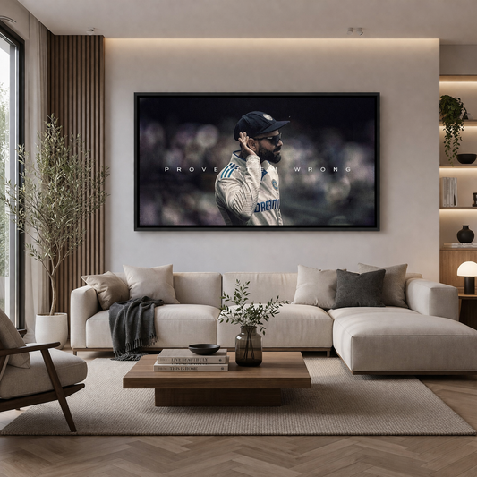 Virat Kohli Motivational Canvas Wall Art – Prove Them Wrong