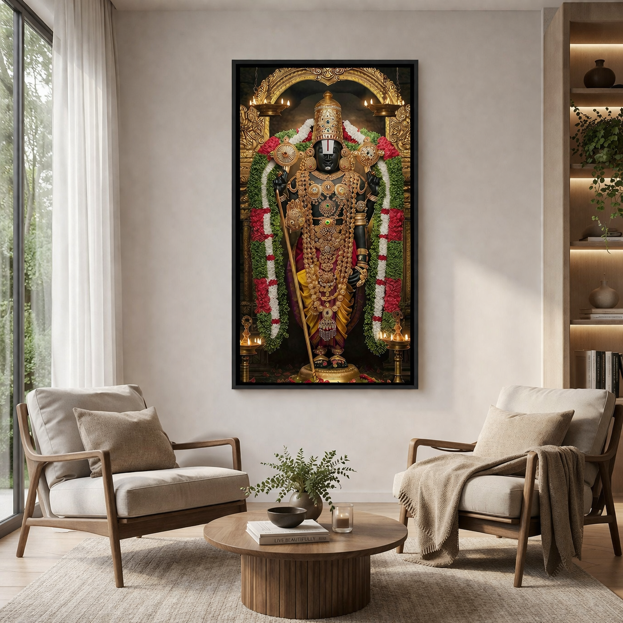 Tirupati Balaji Canvas Wall Art – Vastu Positive Spiritual Decor