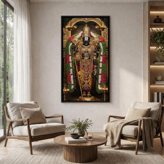 Tirupati Balaji Canvas Wall Art – Vastu Positive Spiritual Decor