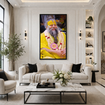 Premanand Maharaj Ji Canvas Wall Art for Living Room or Pooja Room
