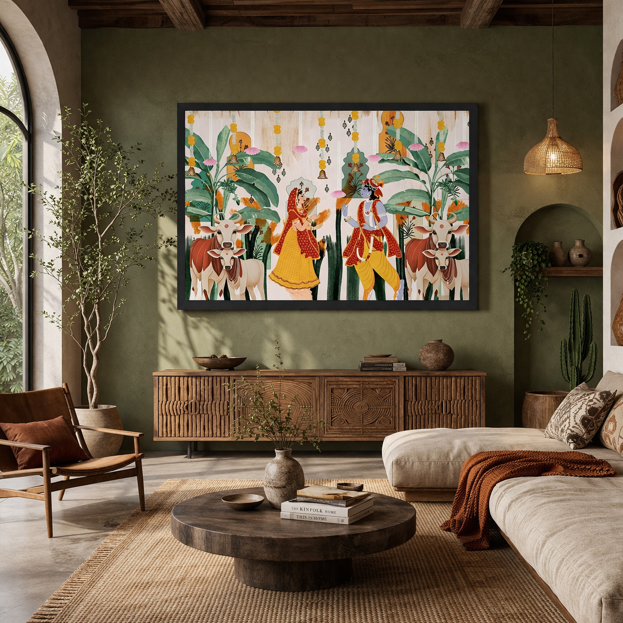 Radha Krishna Canvas Painting – Wall Art for Home