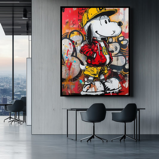 Hip Hop Snoopy – Street Art Fusion canvas wall art painting