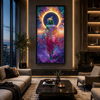 Radha Krishna Divine Canvas Wall Art for Home & Spiritual Decor