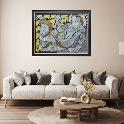 Hand Crafted Ganesha Detailed Artwork for Divine Decor